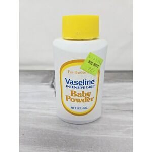 Vintage‎ Vaseline Intensive Care Baby Powder 4 oz Talc Movie Prop 80% Full